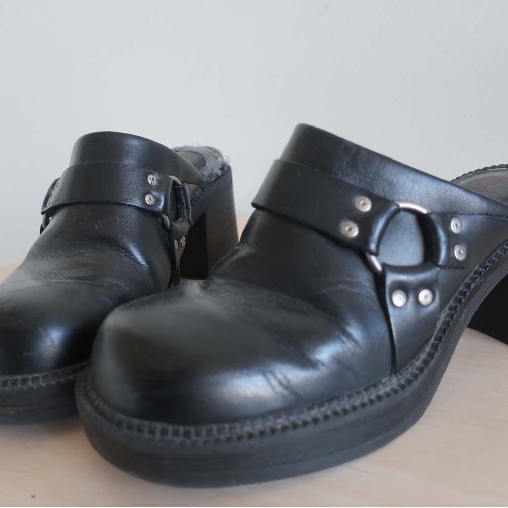 Harley Davidson Buckled Clogs